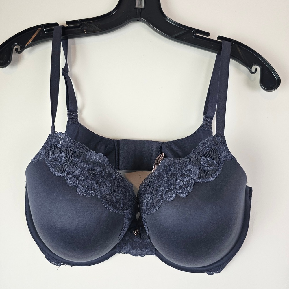 Victoria's Secret Body By Victoria Perfect Shape Navy Lace Bra 36DD